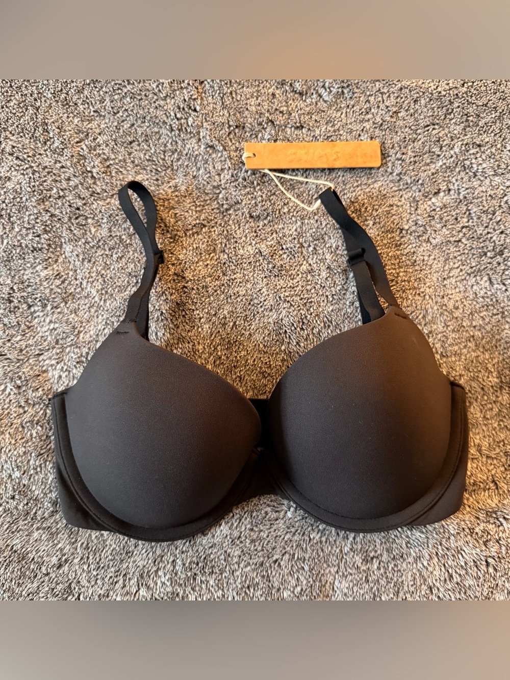 SKIMS Fits Everybody Push Up Demi Bra Size:30D Onyx